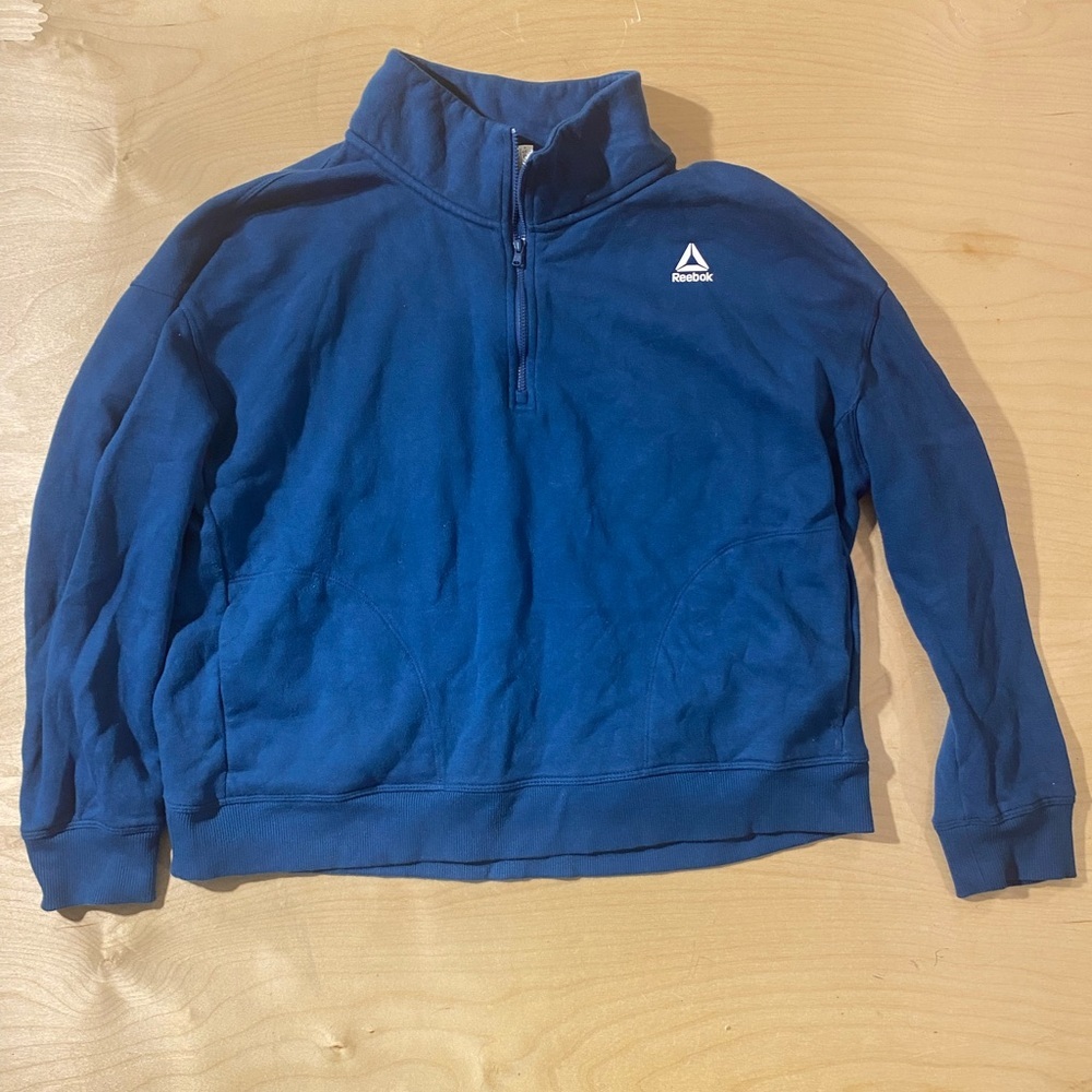 Reebok Men's Zip-Up Blue Sweatshirt Large (IG)